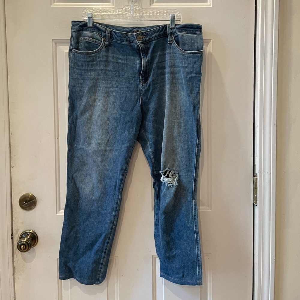 Kut From The Kloth High Rise  Cigarette Leg Ankle Jeans Size 16